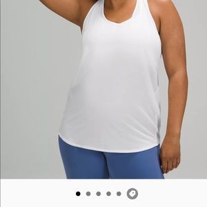 New without tags lululemon white essential pleated tank top